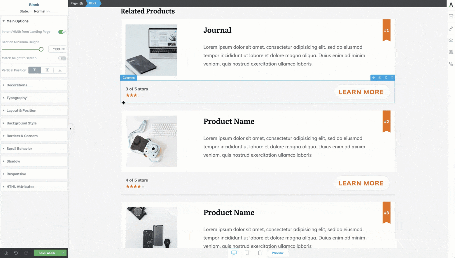 Block-Template-Ungroup-Editing-Feature Ungroup elements to make element specific modifications