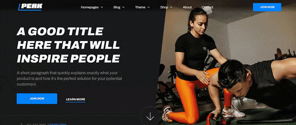 PeakinFulll Peak Gym Theme for WordPress