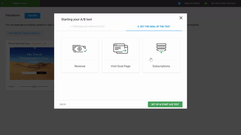 Start the split test