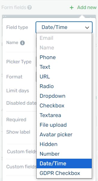 1. New Field Date Time