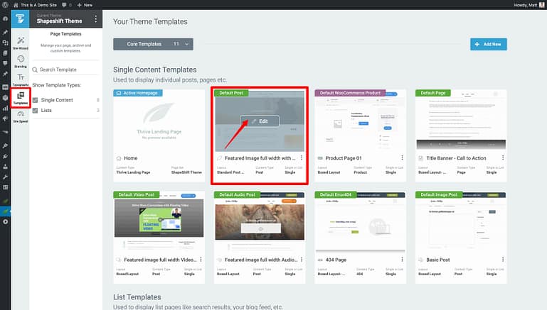 6. Thrive-Themes-Dashboard-Edit-Default-Post Thrive Theme Builder dashboard