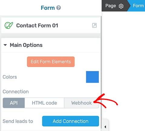 architect-form-webhook-connection