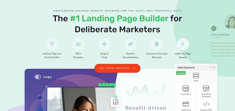 Architect SP Screenshot of Thrive Architect Sales Page