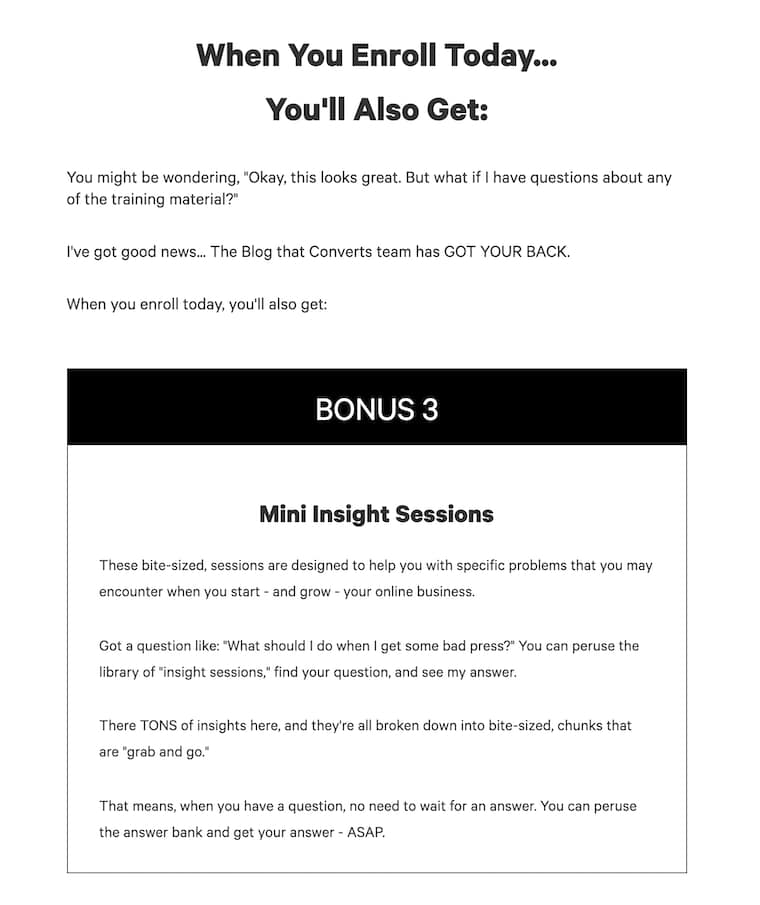 Blog That Converts - Bonuses