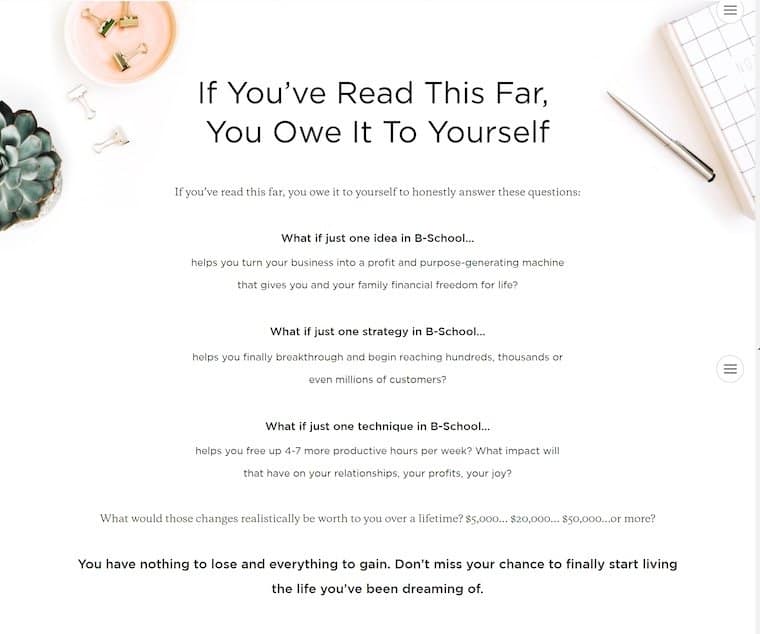 Bschool - Inspirational Ending