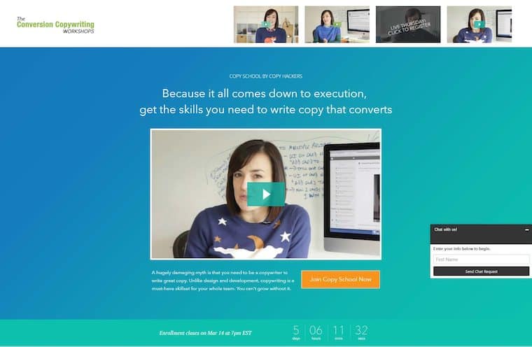 Copy School - Above Fold