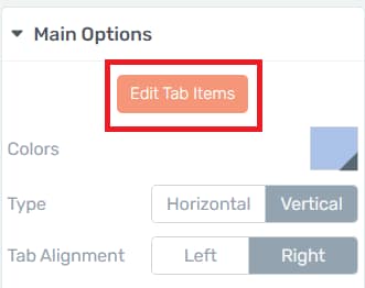 Edit Tab Items 2