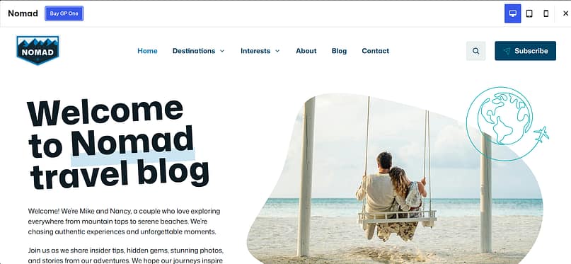 GeneratePressTravelBlog