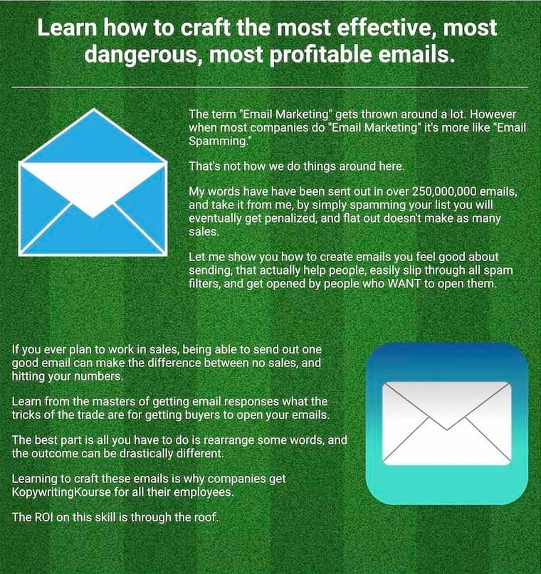 Kopywriting Kourse - Green Pitch Design