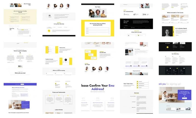 landing pg templates Landing page templates in Thrive Architect