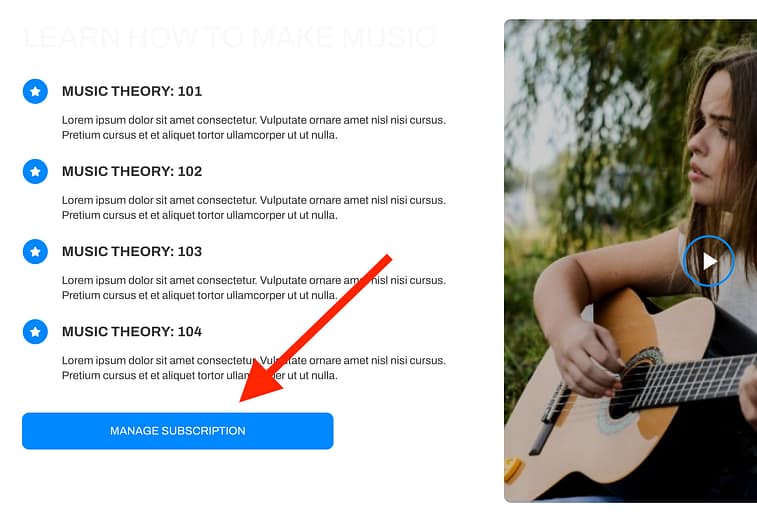 Manage Subscription Button