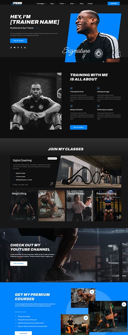 Peak Half Full Peak Gym Theme for WordPress