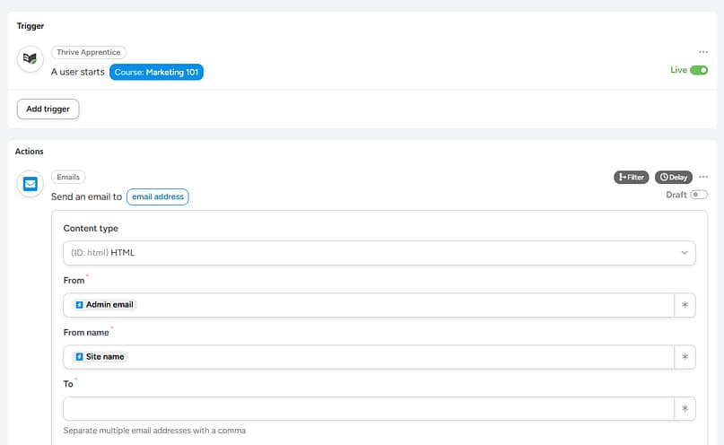 Send Email from Site