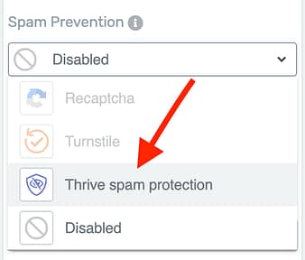 Thrive Spam Protection