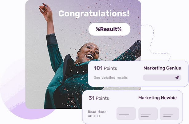 online-quiz-results-page Online quiz results page example