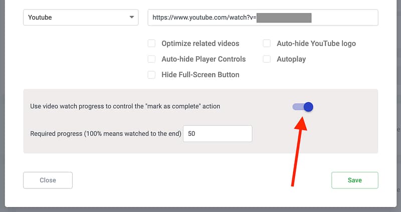Video Progression Toggle