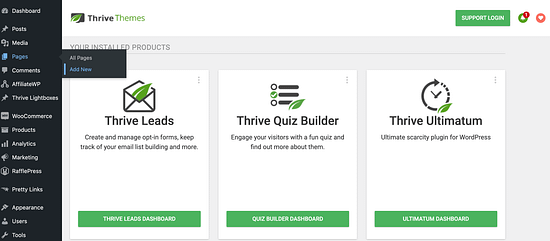 add-new-landing-page add new sales page