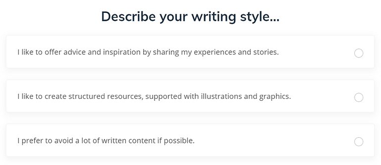 Desribe your writing style 2