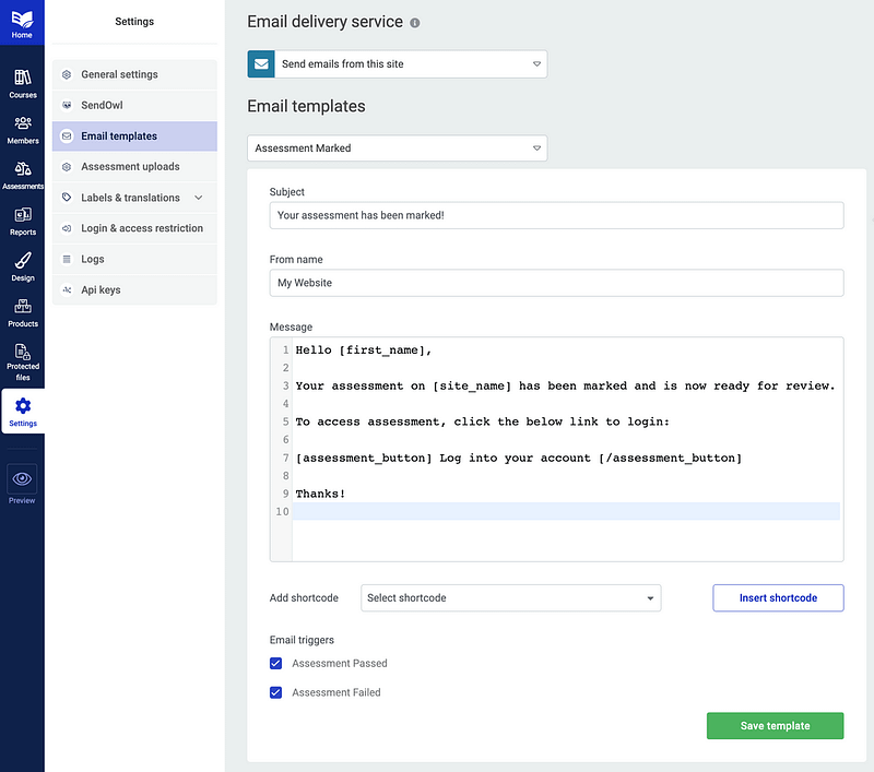 Email For Assessments