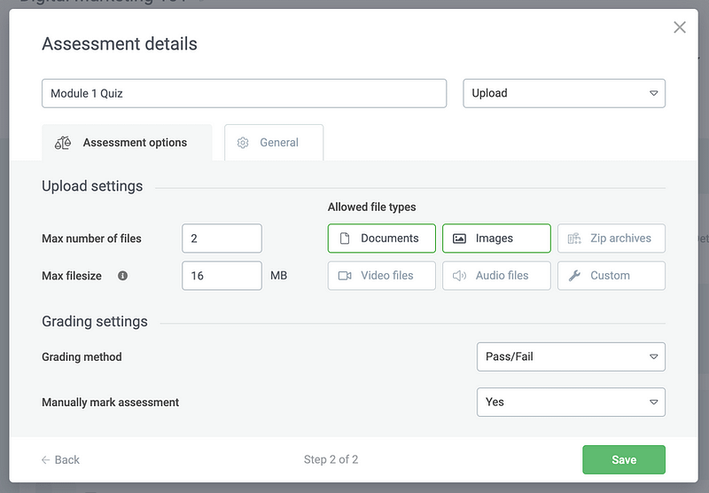 File Upload Settings