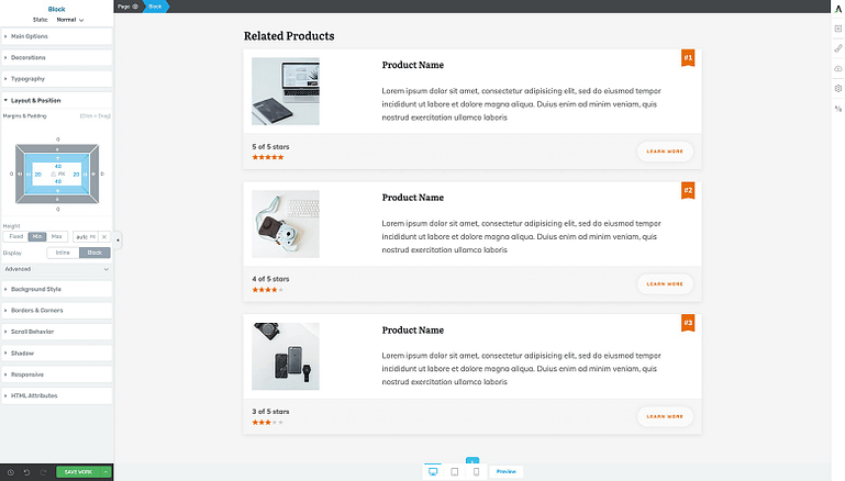 How-To-Load-a-Block-Element-Templates Select a Block template and it will load in your Thrive visual editor