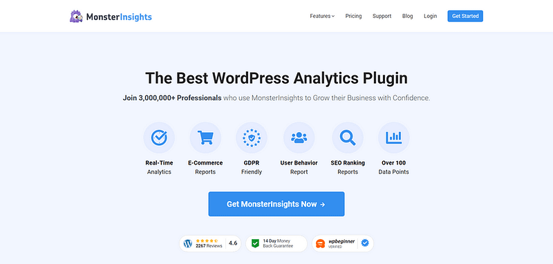 MonsterInsights MonsterInsights, the best WordPress analytics plugin