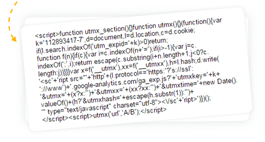 Split test without coding
