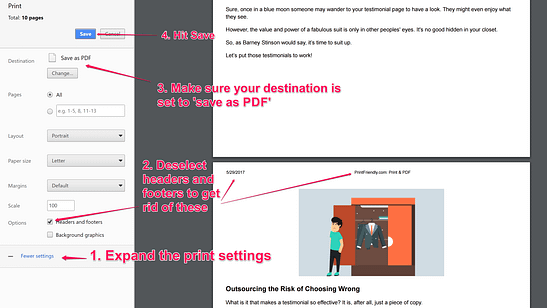 How to create a downloadable PDF step 2