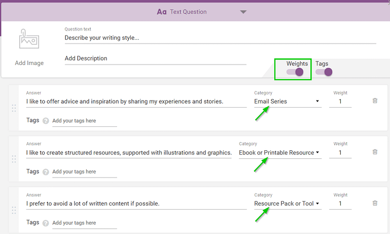 Quiz Analysis - Question weighting
