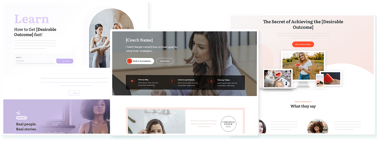 300+ Professionally Designed Templates - Thrive Architect Professionally designed WordPress templates