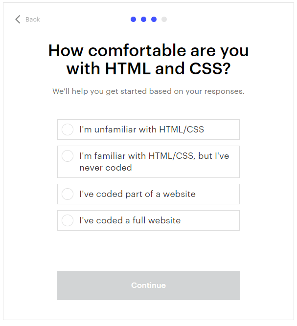Webflow vs WordPress - Welcome to Webflow 2 Webflow onboarding questions - HTML CSS familiarity