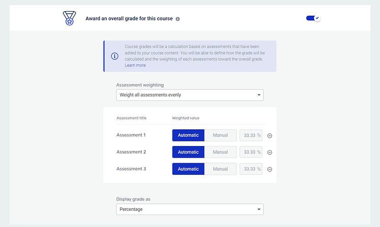 Weighting the Course