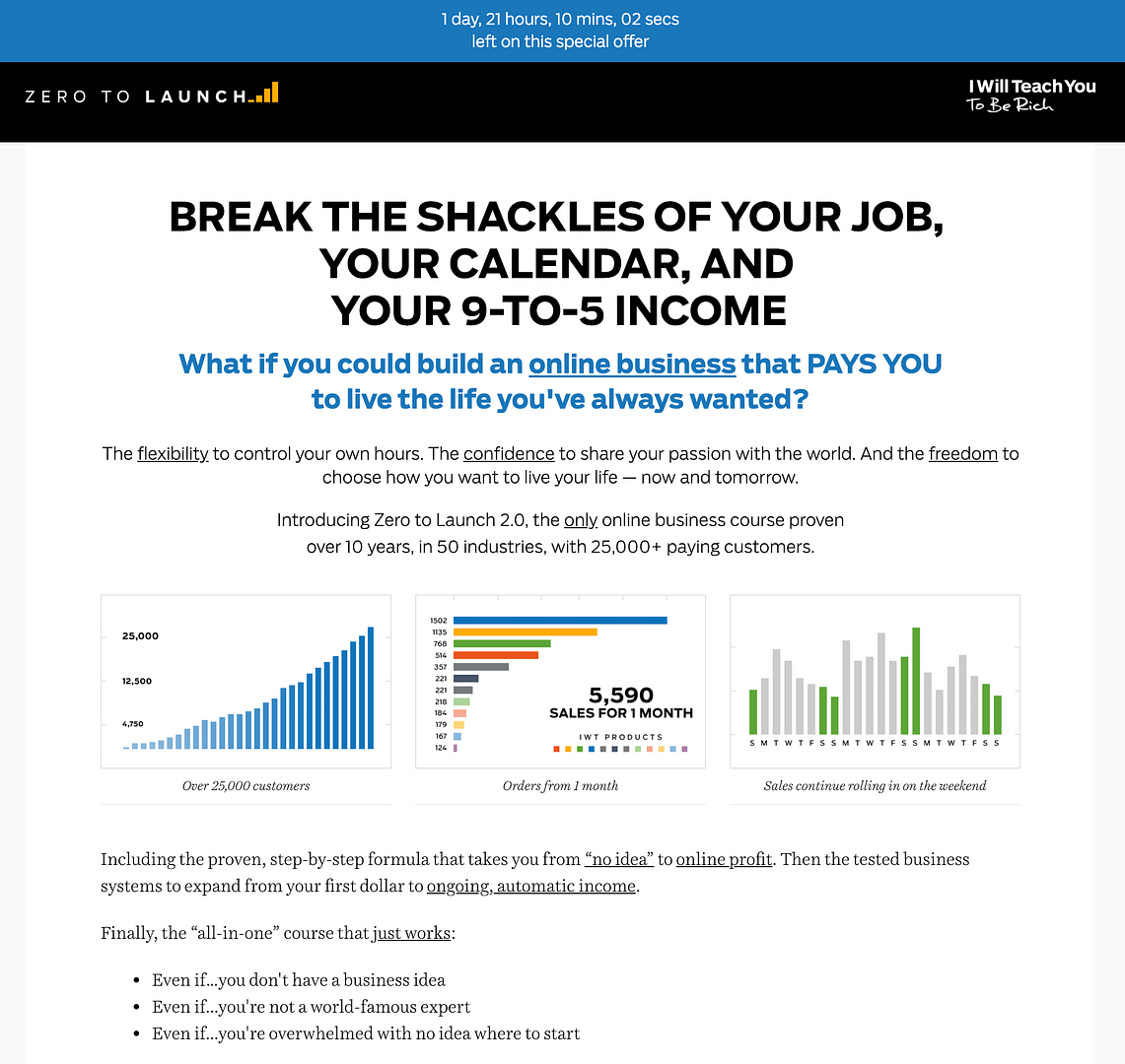 Zero To Launch - Above The Fold